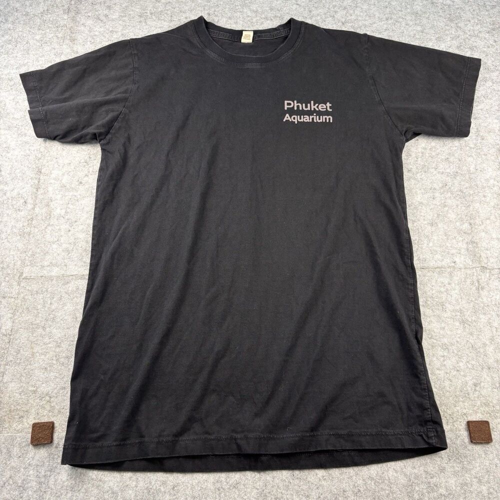 Vintage Phuket Aquarium Thailand Andaman Sea Stars Souvenir T-Shirt Black Medium